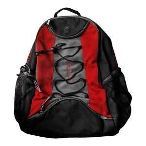 Targus Ripstop Laptop Backpack Daypack Red Gray Black Bungee Front Padded Straps
